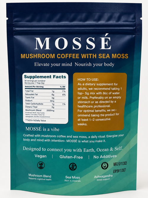 Mossé Mushroom Coffee with Sea Moss | Premium Functional Coffee